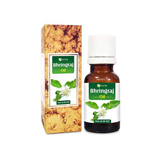 Bhringraj Oil (Eclipta alba) 100% Pure & Natural - Undiluted Uncut Cold Pressed Premium Oil Use for Aromatherapy, Skin Care & Hair - Therapeutic Grade - 15 ML by Salvia