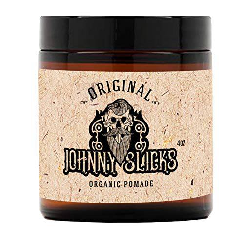 Johnny Slicks Original Oil Based Pomade - Organic Hair Pomade for Men with Low to Medium Hold - Promotes Healthy Hair Growth and Helps Hydrate Dry Skin - (4 Ounce)