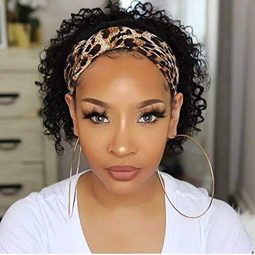 Amznlady Curly Pixie Cut Wig Human Hair Wigs V Part Human Hair Wig No Leave Out Brazilian Human Hair Wigs For Black Women Curly Bob Wig Upgrade U Part Wigs No Sew in NO Glue 150% Density Natural Black (8 Inch, Curly Bob Wigs)