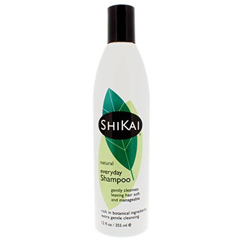 Shikai - Natural Everyday Cleansing Shampoo, Plant-Based, Non-Soap, Non-Detergent, Gently Cleanses Leaving Hair Soft and Manageable (Unscented, 12 Ounces)