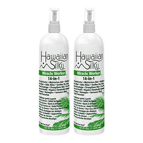Hawaiian Silky 14-in-1 Miracle Worker 16 oz, Keratin Leave-In Conditioner