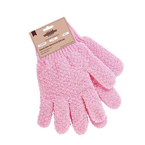 EXCLAIM BEAUTY Exfoliating Gloves Body Scrubber Gloves For Shower, Spa, Massage Shower Gloves Dual Texture Bath Gloves | Dead Skin Remover With Adjustable Straps