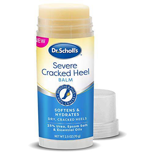Dr. Scholl’s Cracked Heel Repair Balm 2.5oz, with 25% Urea for Dry Cracked Feet, Heals and Moisturizes for Healthy Feet