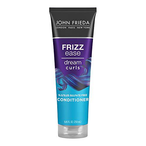 John Frieda Frizz Ease Dream Curls Conditioner, Hydrates and Defines Curly, Wavy Hair, Helps Control Frizz, SLS/SLES Sulfate Free, Enhances Natural Curls, 8.45 Fluid Ounces