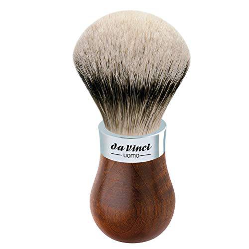 da Vinci Shaving Series 299 UOMO Silvertip Shaving Brush, Badger Hair with Kebony Wood Handle, 22mm, 57 Gram