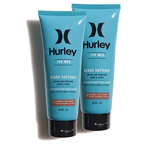 Hurley Men’s Beard Softener - Softening and Moisturizing Conditioner for Beards and Scruff, Peppermint 4oz