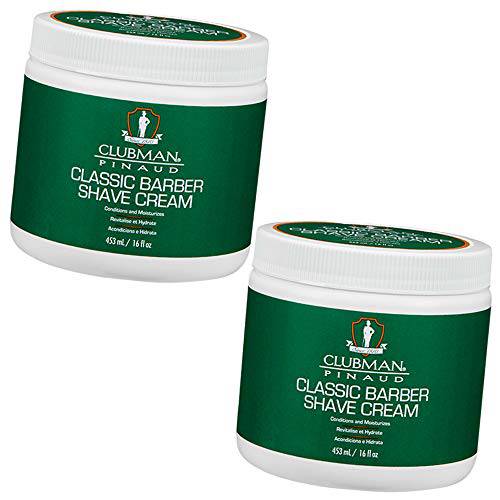 Clubman Classic Barber Shave Cream, 16 oz, 2 pack