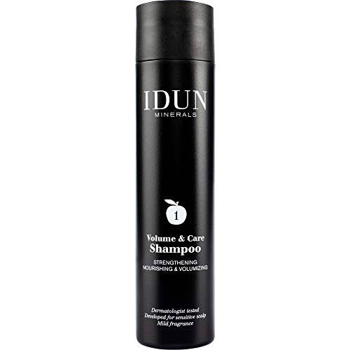 IDUN Minerals Volume Shampoo - Strengthening & Nourishing - Moisturizing & Lightweight - For Thin Hair - w/Malic Acid, Apple Stem Cell Extract & Panthenol - 100% Vegan, Dermatologist Tested - 8.45 oz