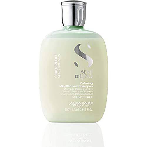 Alfaparf Milano Semi Di Lino Scalp Relief Low Shampoo for Sensitive Skin - Sulfate Free Shampoo - Soothes, Brings Comfort and Hydrates - Itch Relief - Professional Salon Quality