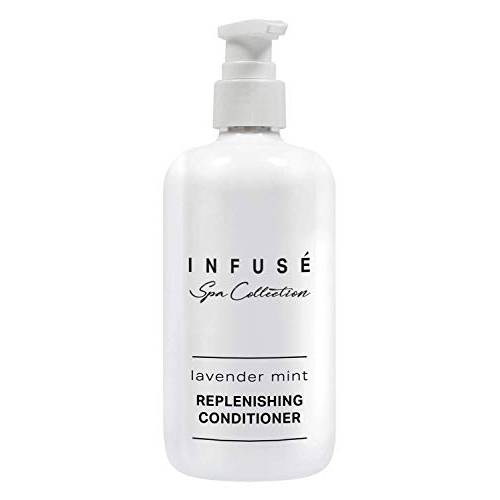 Terra Pure Infuse Lavender Mint Conditioner | Spa Collection | Hotel Amenities in Pump Bottle | 10.14 oz. / 300 ml (Single Bottle)