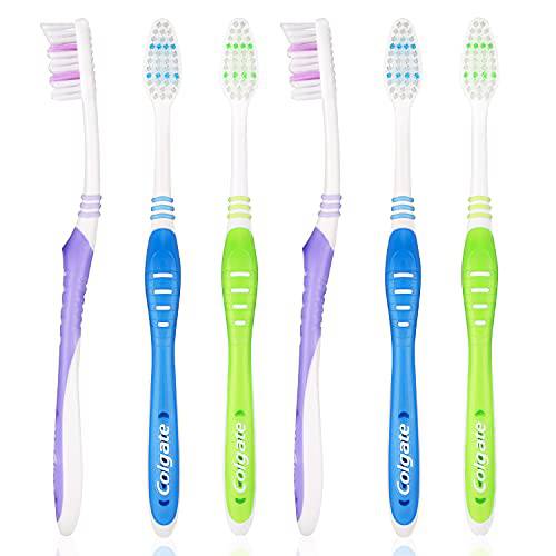 Colgate Super Flexi Toothbrush with Tongue Cleaner, Medium - Pack of 6