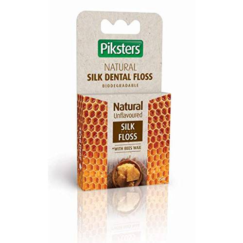 Piksters Natural Dental Biodegradable Silk Floss 25m (Unflavoured)