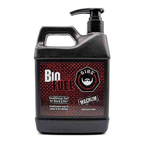 GIBS BioFuel Hair Conditioner For Men - Beard & Hair Conditioner Moisturizing, Liter, 33.8 Fl Oz (Pack of 1)