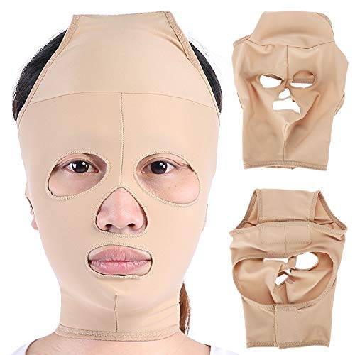 Full Face Lift Up Mask V Line Slimming Massage Belt, Facial Lifting Mask Beauty Care Tool(M)