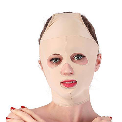 Facial Slimming Mask, Full Coverage Lifting Face V Line Belt Weight Loss Double Chin Care Skin Relief Wrinkle Bandage of Beauty Skin Lifting Firming(M)