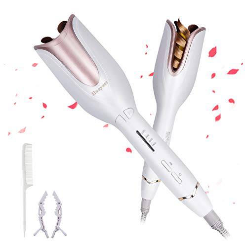 Huayuet Automatic Hair Curler for Long Hair, 9s Curling Iron Wand Rose Design 4 Temp Control, Self Curling Wave Hair Culers Styling Tool,Fast Heating,Auto Shut-Off,Christmas Gifts for Women