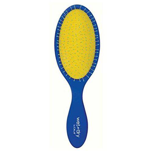 Cala Wet-n-dry cobalt blue & yellow hair brush