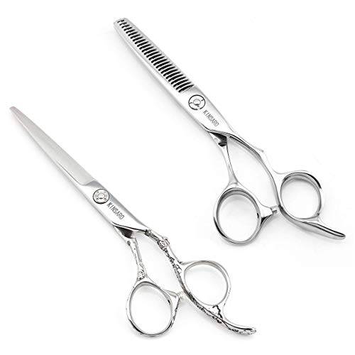 6 INCH Hair Cutting Scissors and 5.75 INCH Hair Thinning Scissors Barber Scissors Hairdressing Scissors Kinsaro