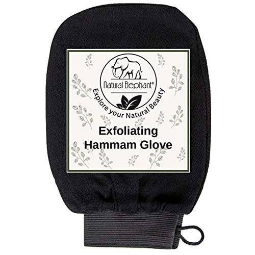 Natural Elephant Exfoliating Hammam Glove - Pure Black