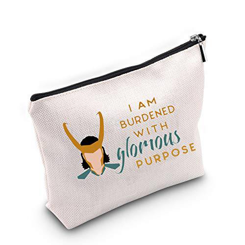 TSOTMO TV Show Inspired Gift I am Burdened with Glorious Purpose Novelty Cosmetic Bag Fans Gift Friendship Gift