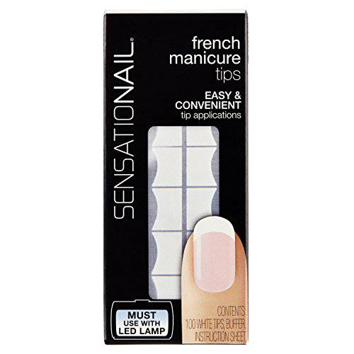 SENSATIONAIL French Manicure Tips Refills, 100-Piece