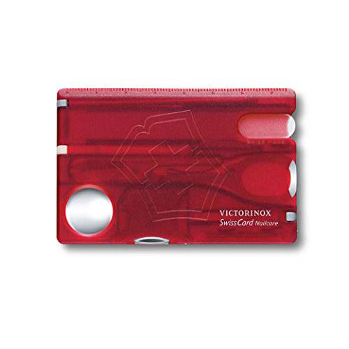 Victorinox SwissCard Nailcare 13 Function Multitool, Ruby