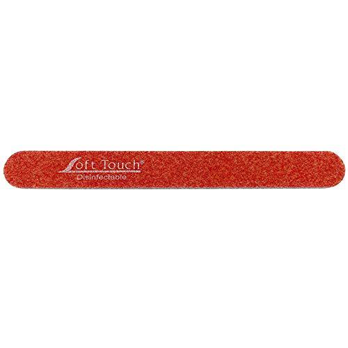 Soft Touch Nail File, Extra Coarse 80 Grit, Durable Red Mylar, for Acrylic Nails, 7 Inch - 5 Piece