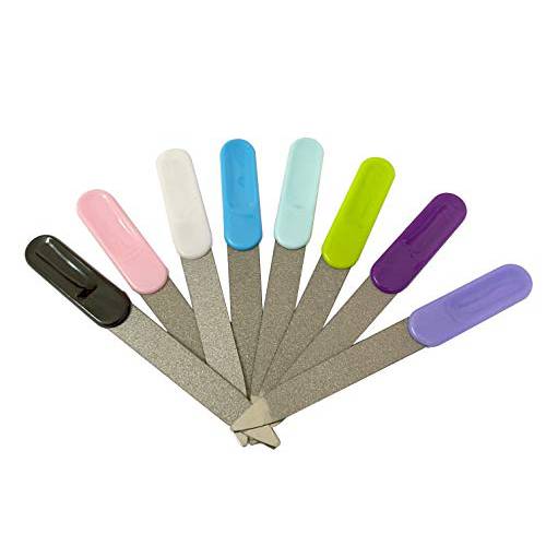 8 Pack Cafurty Nail Files, Double Sided Emery Boards Nail File Tools Stainless Steel Manicure Pedicure Tools Files - Metal Nail File Men Filer For Shaping and Smoothing Finger and Toenails