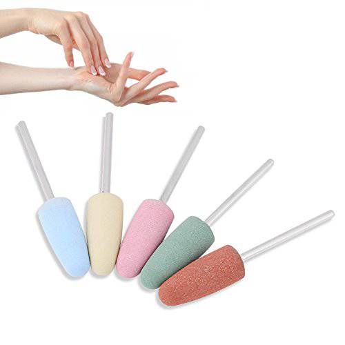 Nail Drill Bits, Nail Art Silicone Polisher, 5pcs Nail Art Silicone Polisher Nail Grinders Drill Bits Manicure Machine Tools for Nail Grinding and Trimming