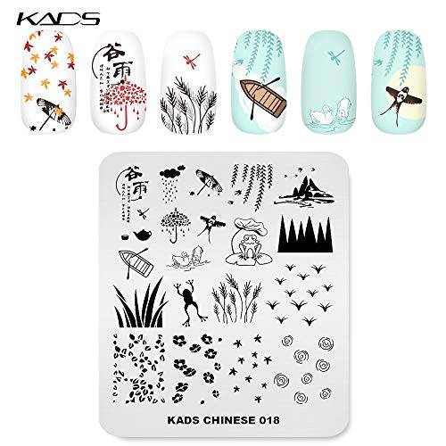 KADS Stamping Plates for Nail Art Kite Frog Spring Template Image Plate Stencil Nails Tool (CN018)