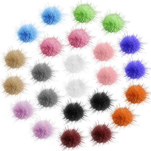 OIIKI 24 PCS 3D Nail Pom Balls, Soft Detachable Magnetic Fluffy Tips Ball Charm Decorations Removable Manicure Accessories Colorful for Girls Women Nails Art DIY Decor (12 Colors, 2pcs/Color)