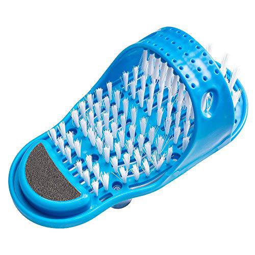 Feet Cleaner Foot Scrubber Massager, Cleaner Dead Skin Exfoliator Callus Remove for Washer Shower Spa Massager Slippers with Pumice Stone and Suction Cups (1 Pc)