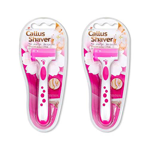 Dorco Foot Callus Remover Shaver, Disposable Pedicure Tool for Foot Care, Remove Hard Skin on Dry Callus (2 Pack)