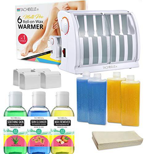 Tachibelle Professional Kit Ultimate 6 Cartridge Roll on Wax Warmer Heater For Hair Removal Epilatory Machine (Warmer Kit)