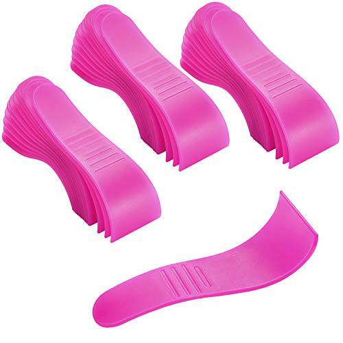 50 Pieces Hair Wax Cleansing Spatulas Makeup Sticks Rose Red Mask Scraper Plastic Waxing Applicator Hair Waxing Removal for Depilatory Creams Woman and Girls