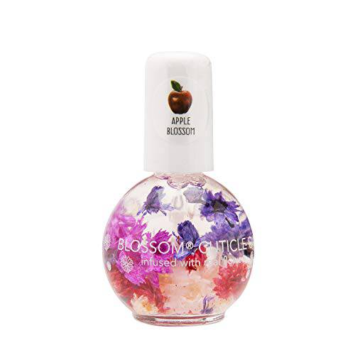 Blossom Scented Cuticle Oil (0.42 oz) infused with REAL flowers - made in USA (Apple Blossom)