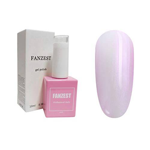FANZEST Gel Nail Polish Iridescent Pink/Purple-15ml Led UV Shimmer Glitter Gel Polish Cotton Candy Pearl Color
