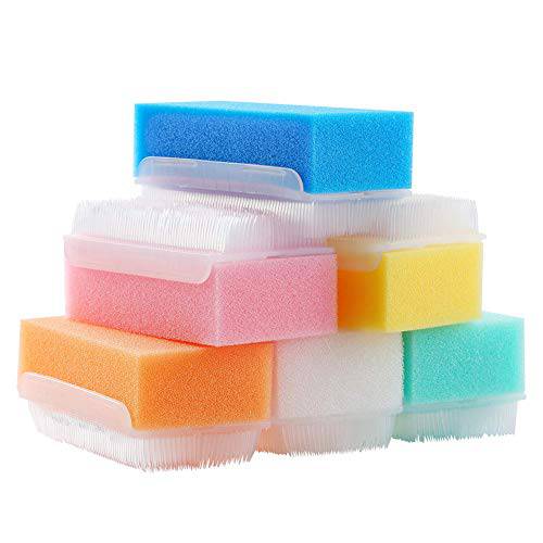 MUNKCARE Disposable Scrub Brush- Dry Sponge Brushes with Nail Cleaner, Blister Packing Brushes Hands Cleaning Sponge, Box of 30