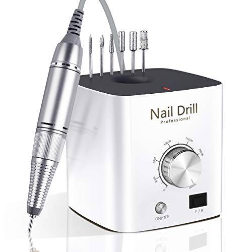 Nail Drills for Acrylic Nails - Professional Nail Drill Machine BTArtbox 30000 RPM Electric Efile Nail Drill for Gel Nails Remove Poly Nail Gel Gift for Women Home and Salon Use, White