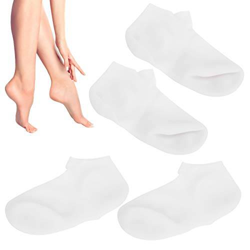 2 Pairs SEBS Exfoliating Moisturizing Socks, Elastic Anti Cracking Preventing Dryness, Rejuvenating Foot Protection Socks, Foot Skin Care Socks(L(39-41))