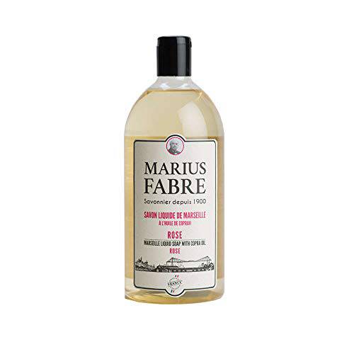 Marius Fabre Marseilles Liquid Soap Rose 1 Liter 33.8 Fluid Ounces Refill