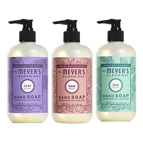 Mrs. Meyer’s New Spring Scent Variety, 1 Rose, 1 Lilac, 1 Mint, 1 CT