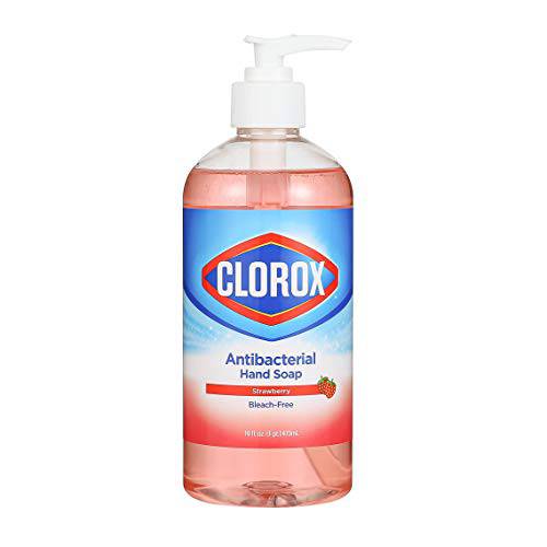 Clorox Liquid Hand Soap Pump oz Hand Soap Liquid Hand Soap Eliminates Germs and Bacteria Soft on Hands Tough on Dirt, Strawberry, 16 Ounce - Clorox Hand Soap, Hand Wash, Soft Soap, Foam Soap