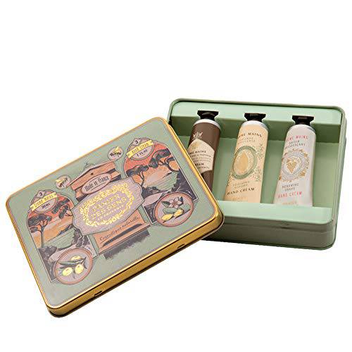 Panier des Sens Hand Cream Gifts for Women - Hand creams gift set, 3 hand lotions Almond, Honey & Grape - Made in France - 3 x 1Floz