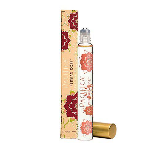 Pacifica Beauty Persian Rose Rollerball Clean Fragrance Perfume, Made with Natural & Essential Oils, 0.33 Fl Oz | Vegan + Cruelty Free | Phthalate-Free, Paraben-Free | Travel Size