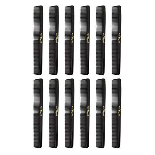 7 inch All Purpose Hair Comb. Hair Cutting Combs. Barber’s & Hairstylist Combs. Dark Brown. 12 Units.