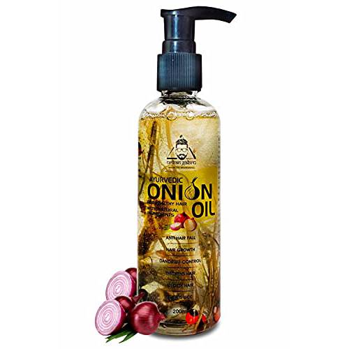 urbangabru Ayurvedic Onion Oil controls hair fall, dandruff control and for healthy hair growth (7 Fl Oz)