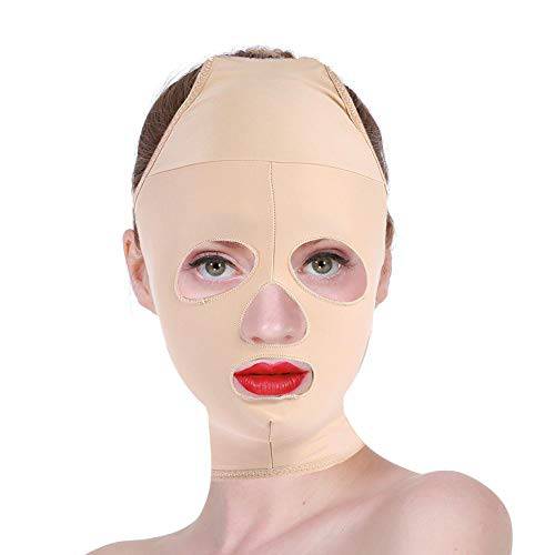 Face Lifting Slimming V Face Full Coverage Bandage Reduce Facial Double Chin Care Weight Loss Beauty Belt(M)