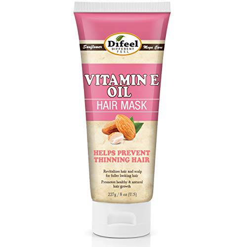Difeel Vitamin E Oil Hair Mask 8 oz. - Volumizing Hair Mask, Restorative Hair Mask