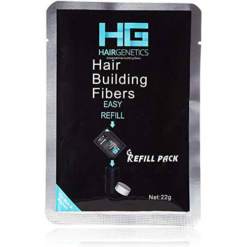 Hair Genetics Advanced Keratin Hair Building fibres Refill Pack (Medium Brown)